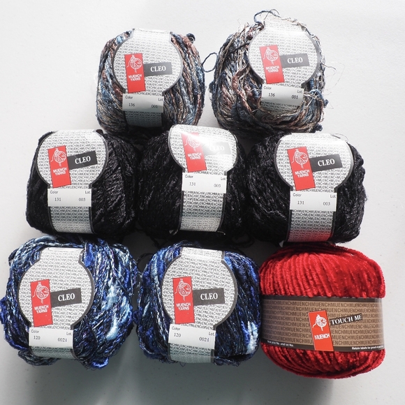 Novelty Yarn Lot Eyelash Boucle Fun Fur Metallic Muench Cleo Linie 43 Punta - Picture 11 of 17